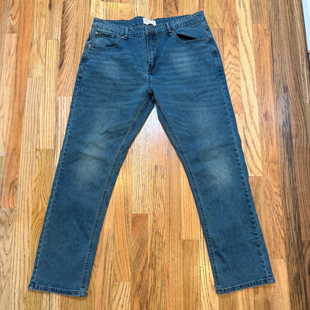 Smith & Mills Men’s Blue Jeans Straight Leg Denim Size 38X30